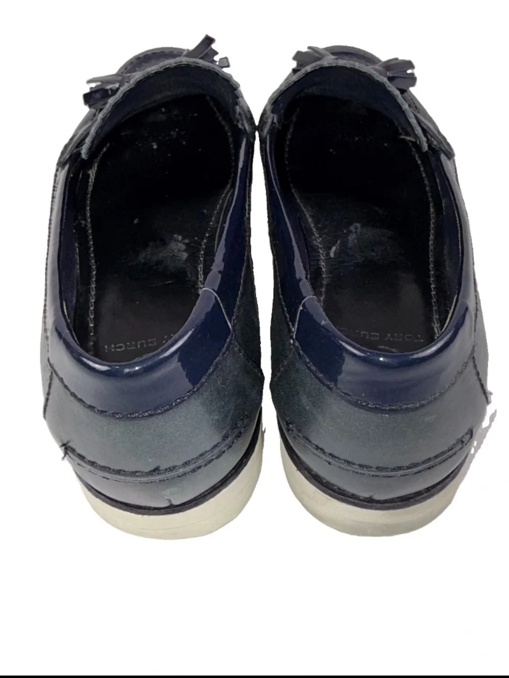 Tory Burch Women's 8.5 M Charm Tassel Loafer Shoe Patent Leather Travel Sport
